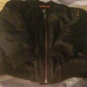 Black puffer coat